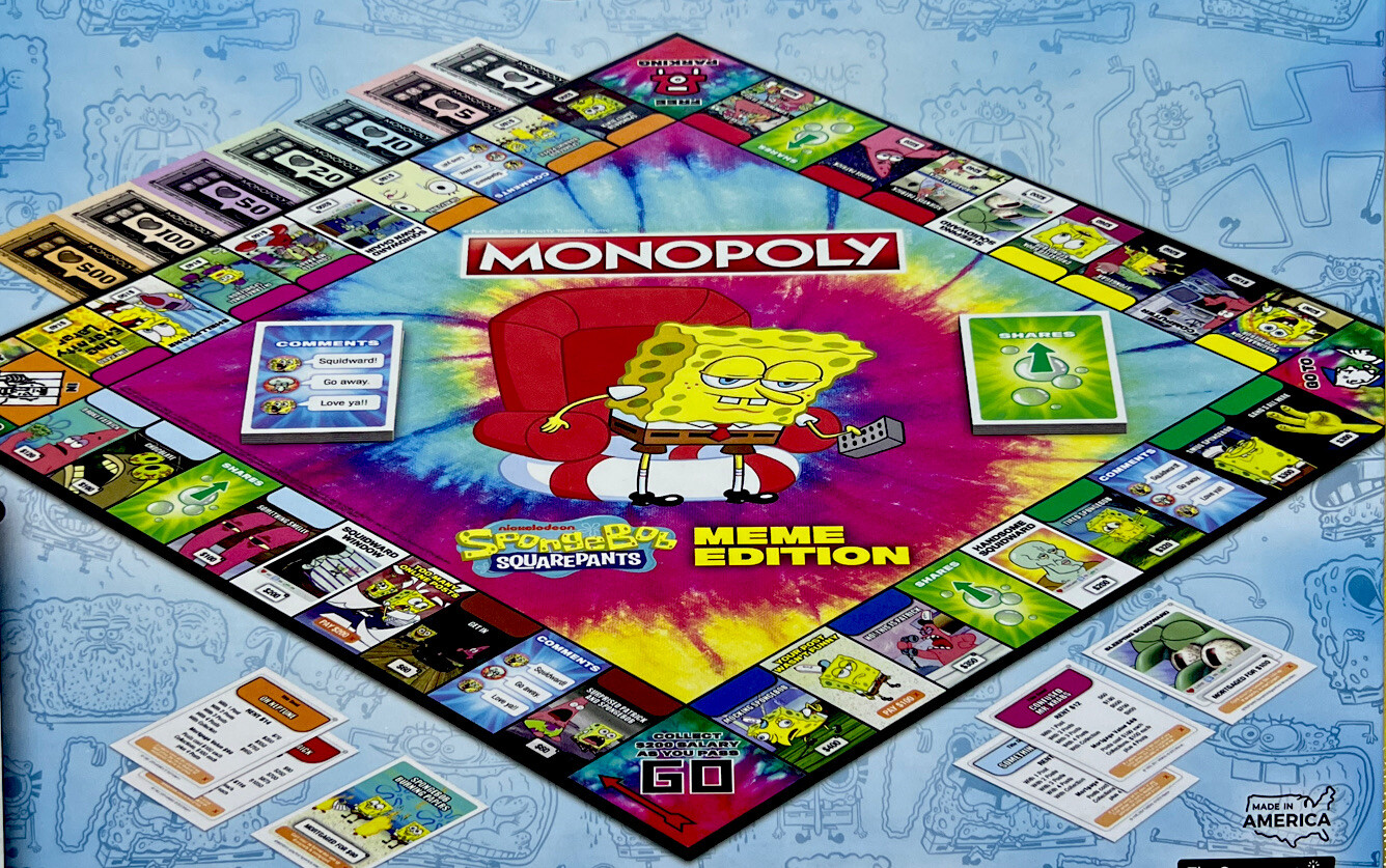 SpongeBob SquarePants Meme Edition Monopoly Board Game | 2-6 Players