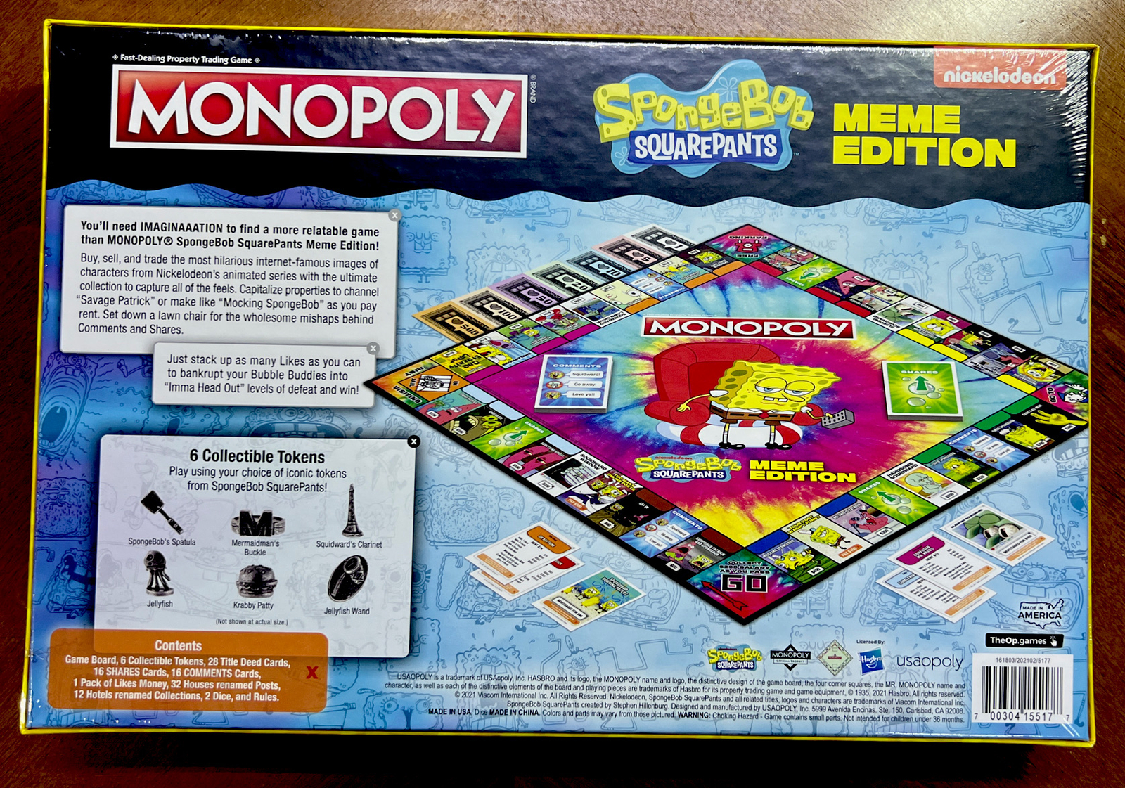 SpongeBob SquarePants Meme Edition Monopoly Board Game | 2-6 Players