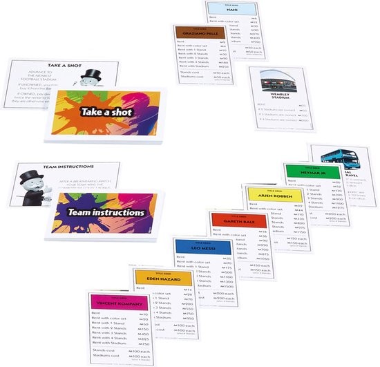 Monopoly top trumps world football stars