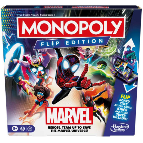 Monopoly Flip Edition: Marvel Board Game