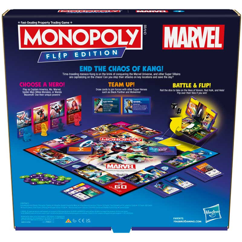 Monopoly Flip Edition: Marvel Board Game