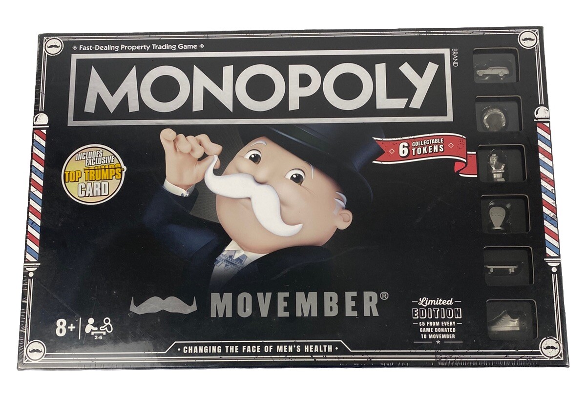 Movember Monopoly Boardgame Limited Collectors Edition 2020 Hasbro